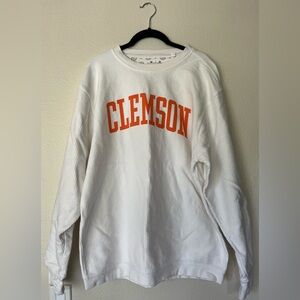 Pressbox White and Orange Clemson Women’s Sweater(Size Medium)